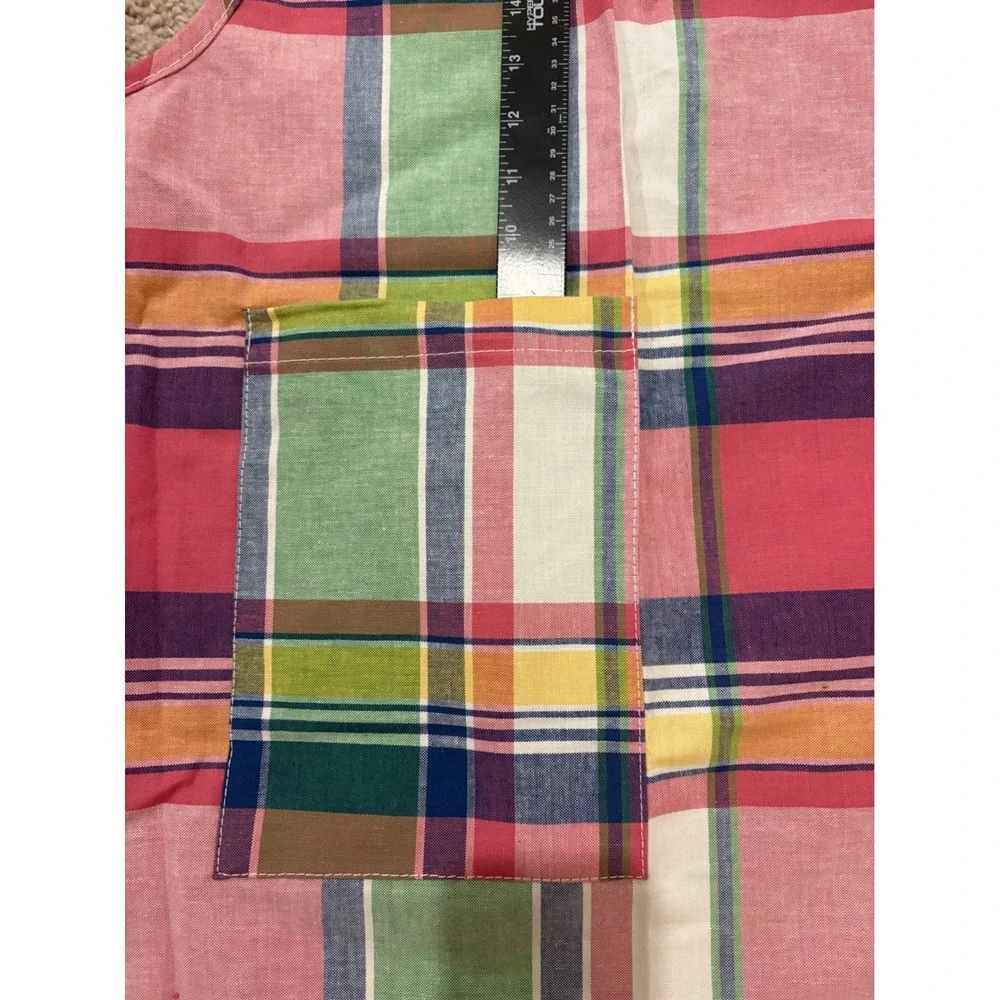 At Home With Waverly Fabrics Plaid‎ Kitchen Apron with Pocket Tie Waist